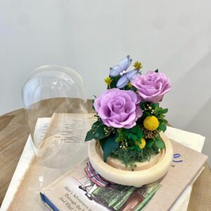 永生花夜燈玻璃罩 | 經典綠植水鑽款