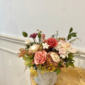 水泥盆永生桌花 | 開業花禮 | 沙漠玫瑰花園